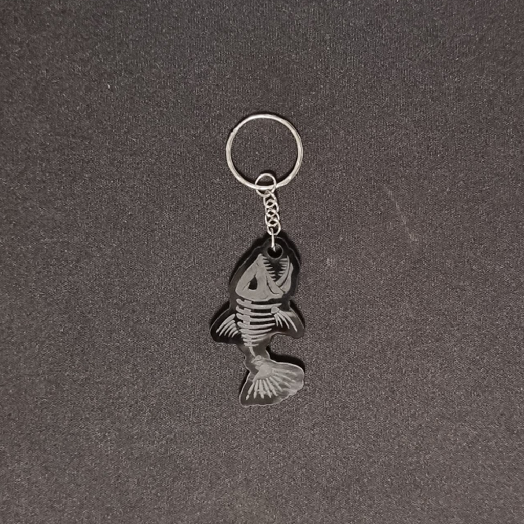 Skeleton Fish  Keychain